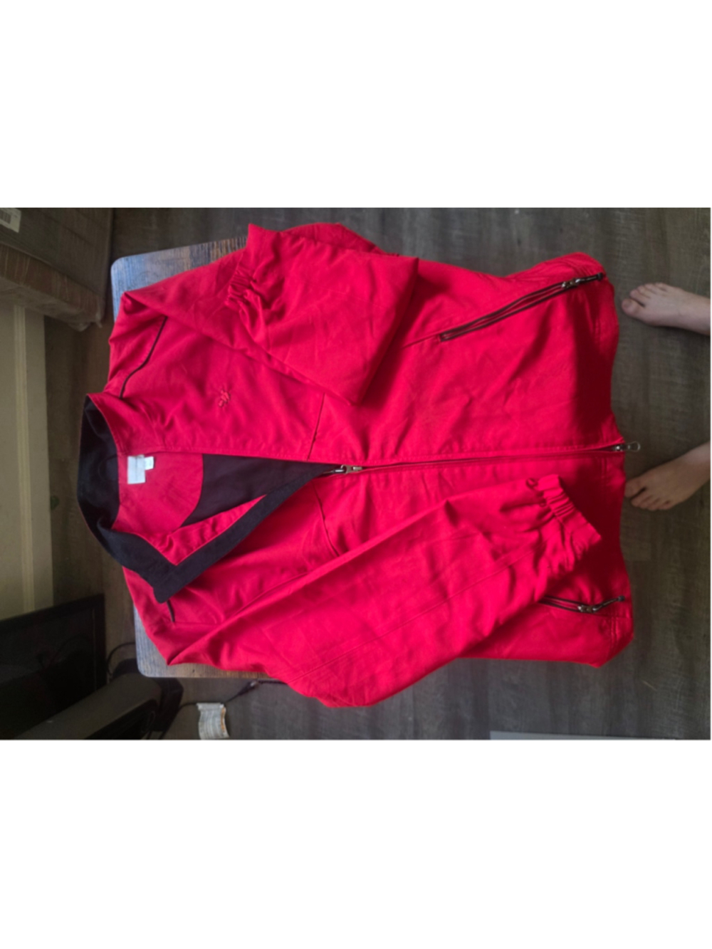 Men's Cutter & Buck Windbreaker Jacket XL Red Black